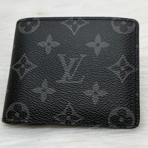 Louis Vuitton Black Monogram Eclipse Leather Bi-Fold Card Holder